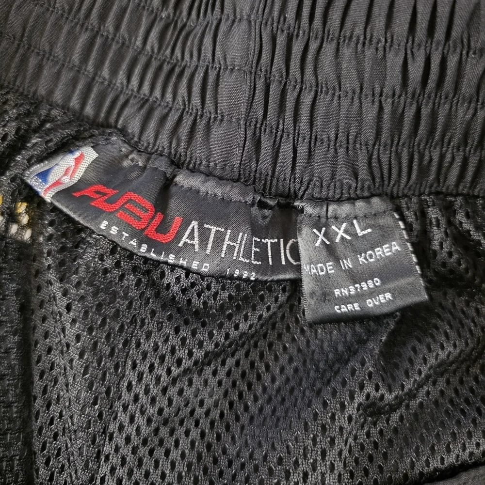 Vintage FUBU NBA Tearaway Track Pants XXL Black Yellow Purple Snap Sides